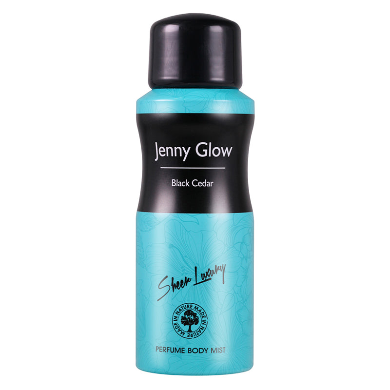 BLACK CEDAR PERFUME BODY SPRAY 90ML UNISEX - JENNY GLOW DEO