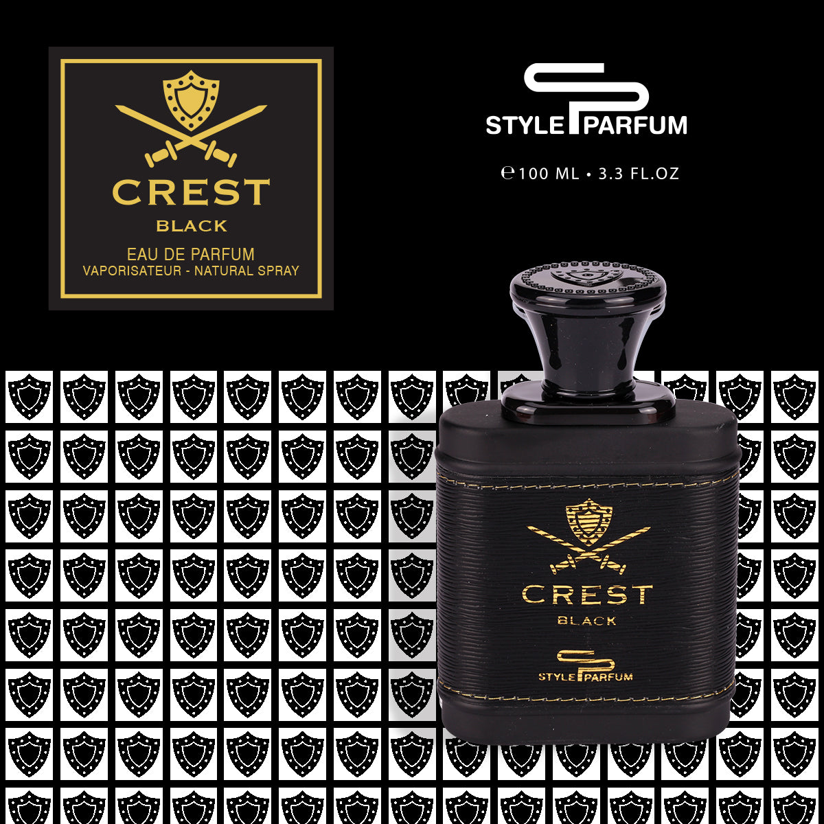 CREST BLACK EAU DE PARFUM 100ML FOR MEN - STYLE