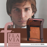 F BY FLAVIA POUR HOMME BROWN EAU DE PARFUM 90ML FOR MEN - FLAVIA