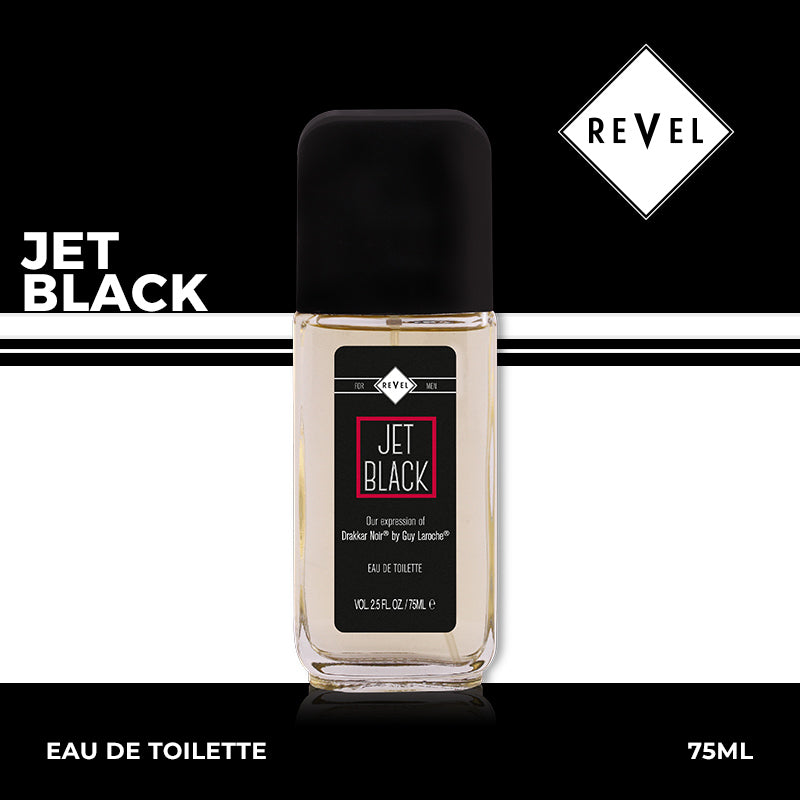 JET BLACK EAU DE TOILETTE 75ML FOR MEN - REVEL
