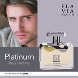 PLATINUM POUR HOMME EAU DE PARFUM 100ML FOR MEN - FLAVIA
