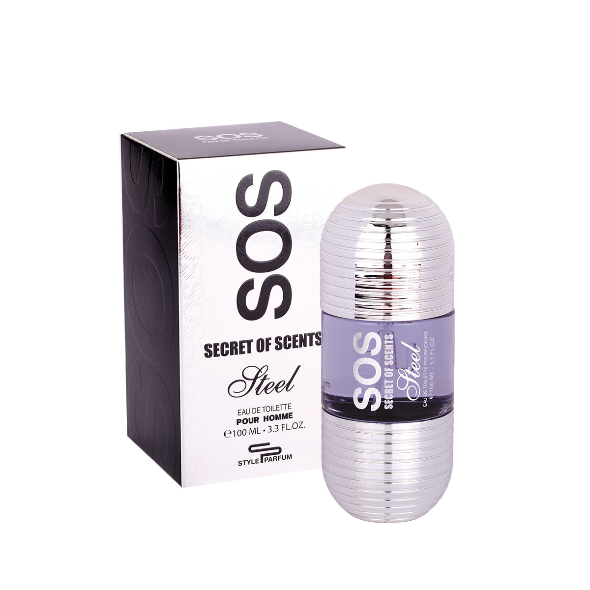SOS SECRET OF SCENT STEEL EAU DE TOILETTE 100ML FOR MEN - STYLE