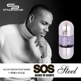 SOS SECRET OF SCENT STEEL EAU DE TOILETTE 100ML FOR MEN - STYLE