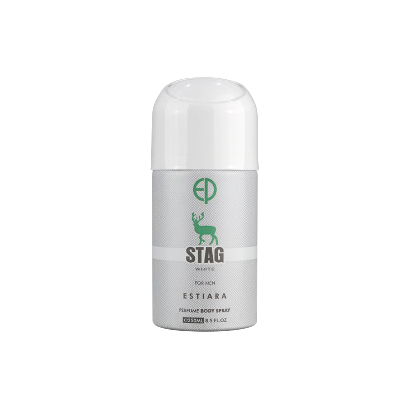 STAG WHITE MEN PERFUME BODY SPRAY 250ML - ESTIARA