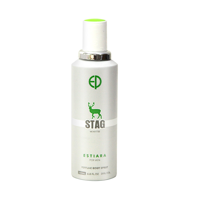 STAG WHITE MEN PERFUME BODY SPRAY 200ML - ESTIARA