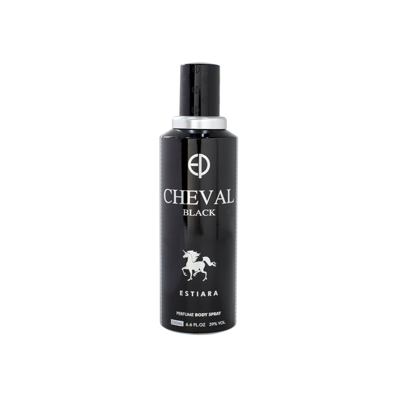 CHEVAL BLACK MEN PERFUME BODY SPRAY 200ML - ESTIARA