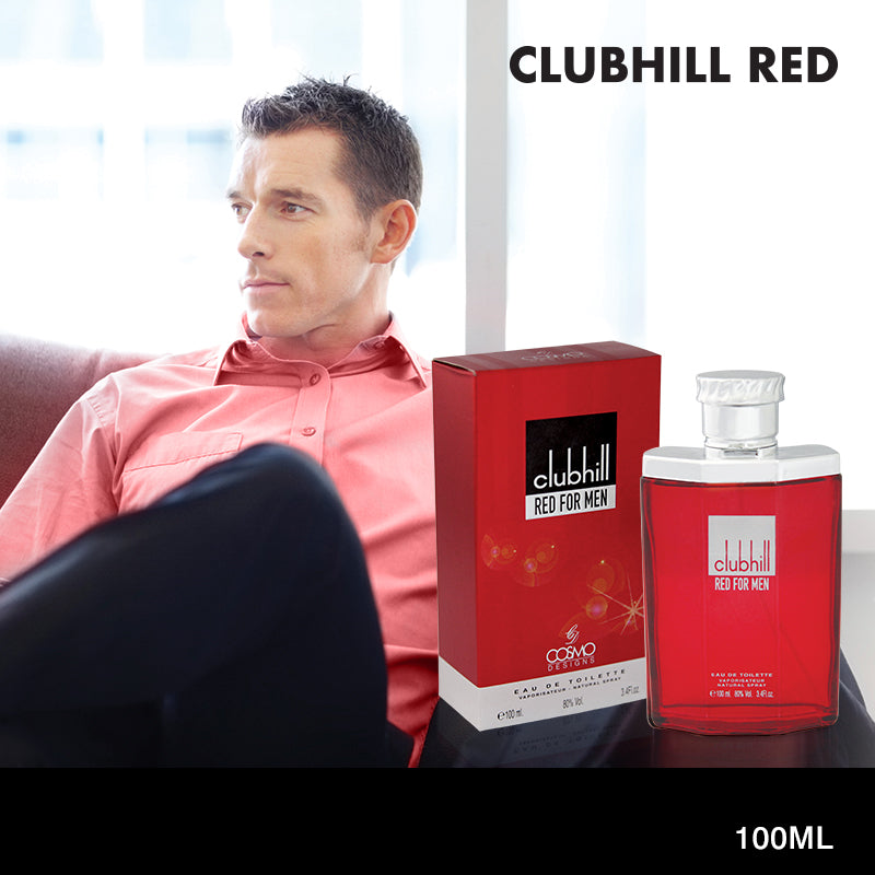 CLUBHILL RED FOR MEN EAU DE TOILETTE 100ML - COSMO DESIGNS