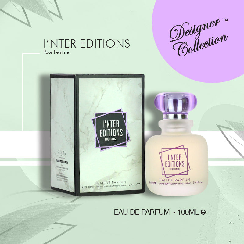 I'NTER EDITION POUR FEMME EAU DE PARFUM 100ML FOR WOMEN DESIGNER